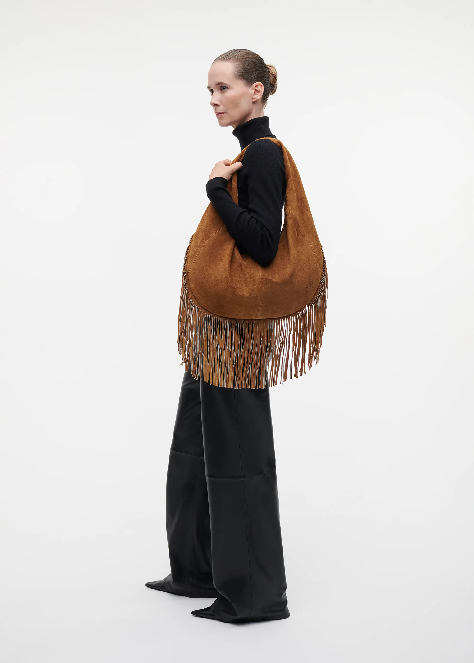 BROOKE Suede Fringe Bag - Image 3