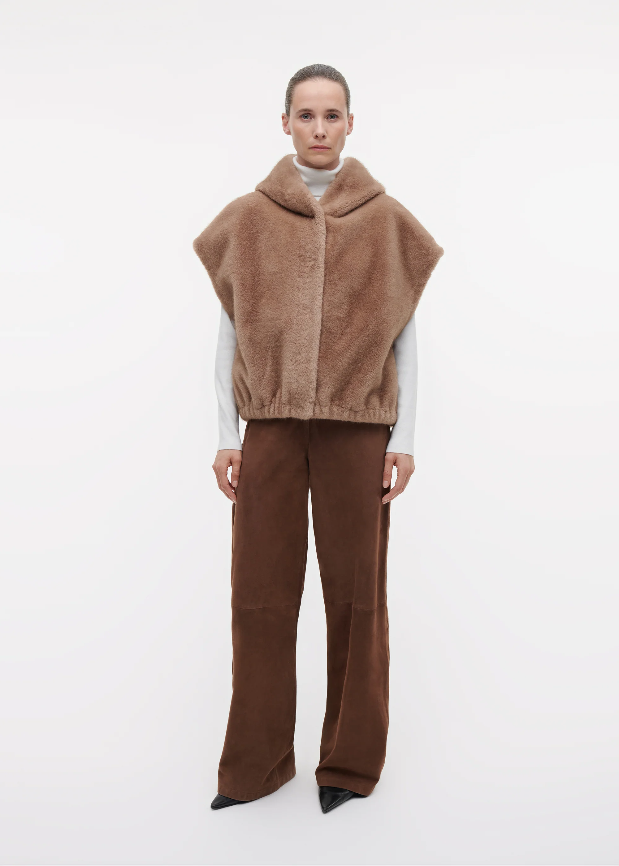 OLENA Reversible Faux Fur Gilet - Image 3