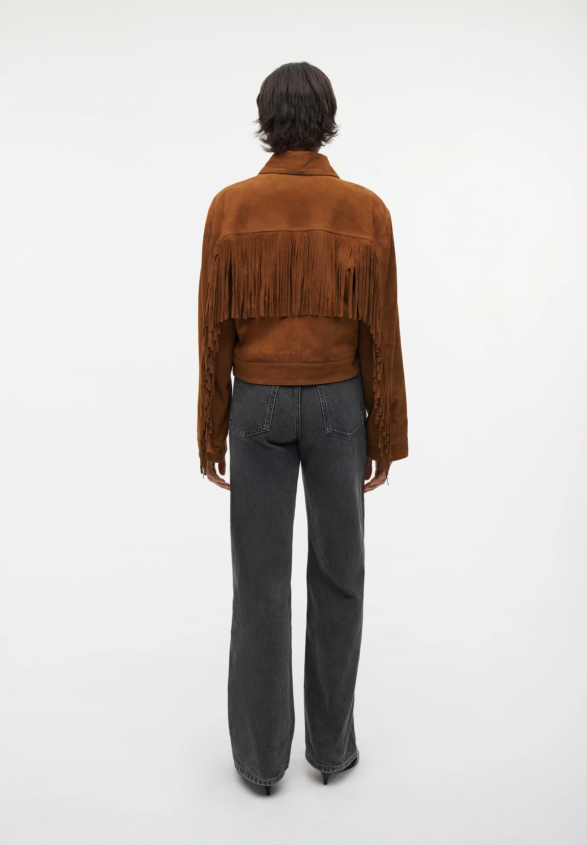 SUE Suede Fringe Jacket - Image 4