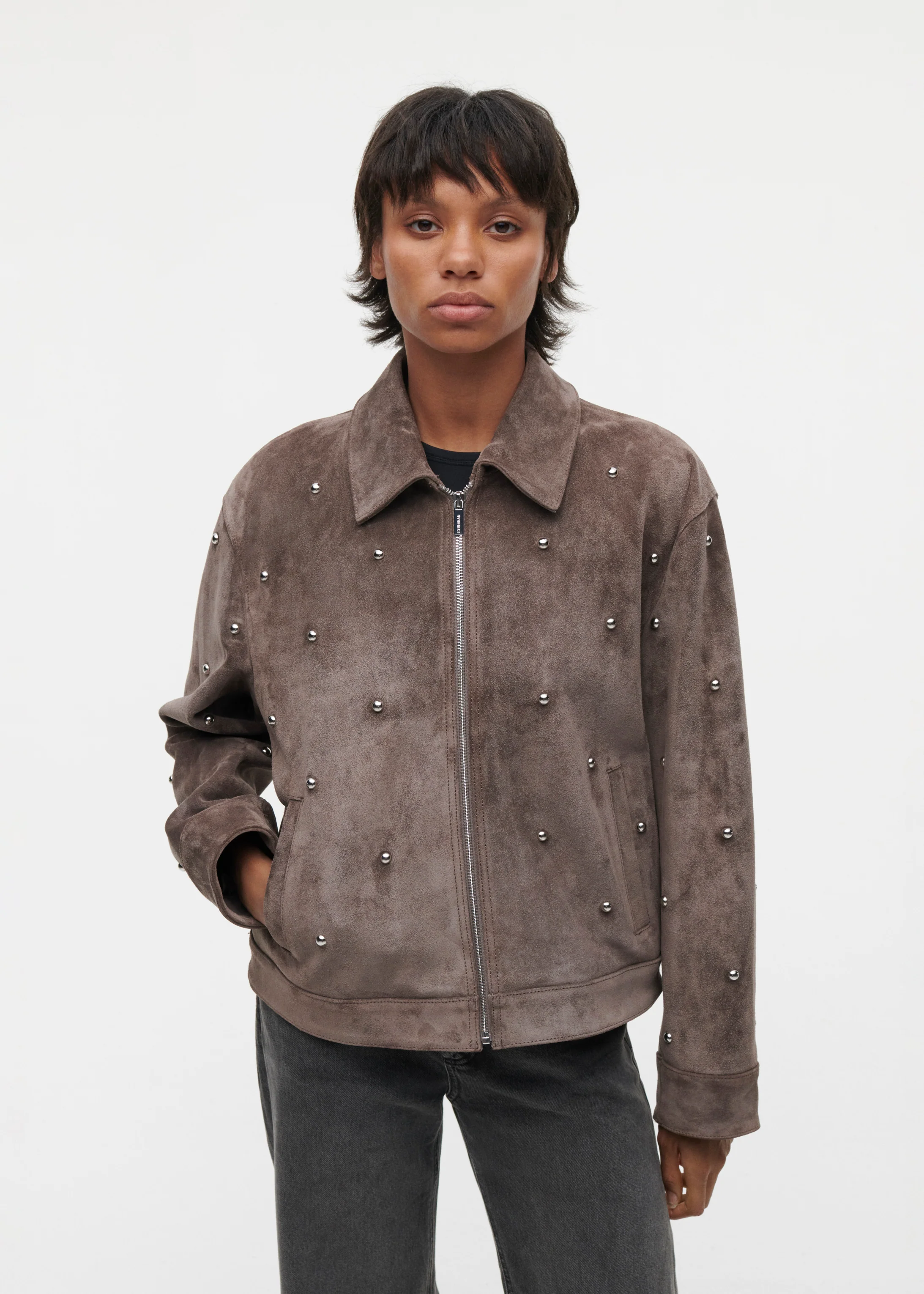 TINA Gritty Suede Studs Jacket - Image 3