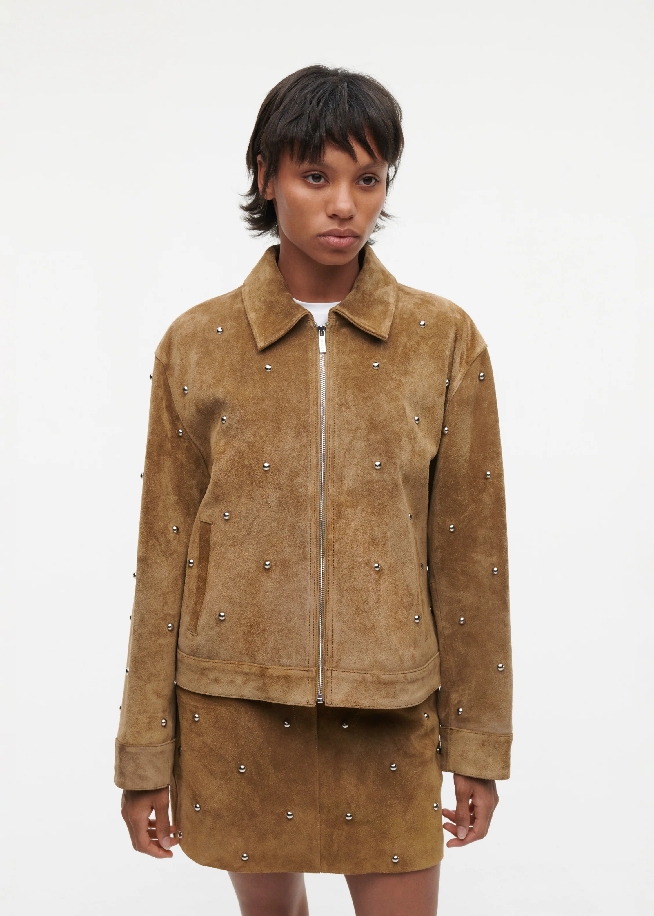 TINA Gritty Suede Studs Jacket - Image 4